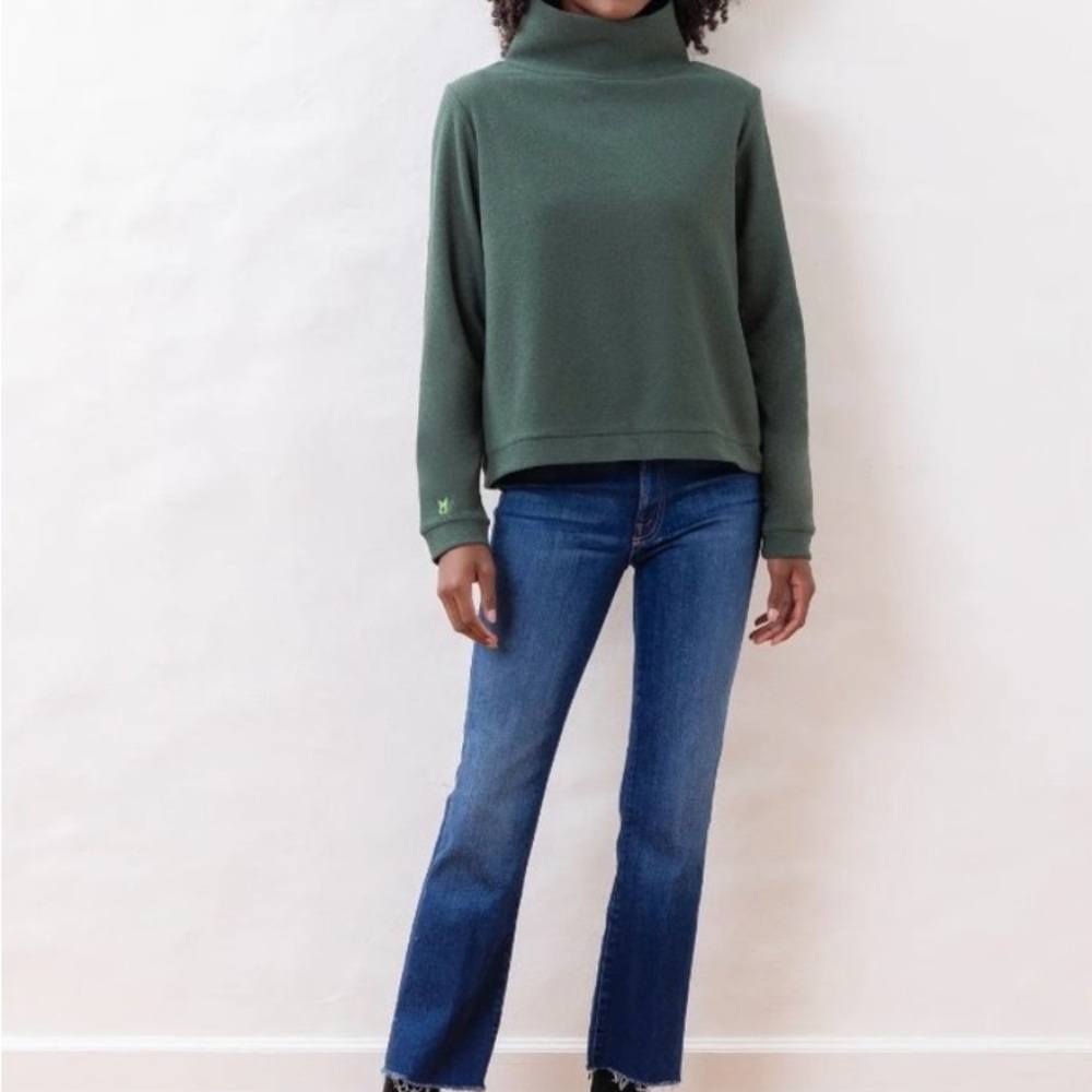 Dudley Stevens Park Slope Turtleneck Vello fleece hunter green XXL